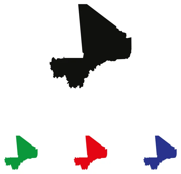 Icono de Malí con cuatro variaciones de color — Archivo Imágenes Vectoriales