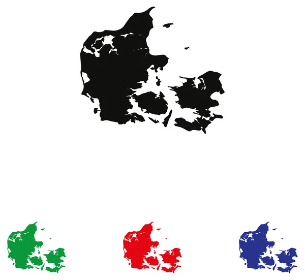 Icona Danimarca con quattro varianti di colore — Vettoriale Stock