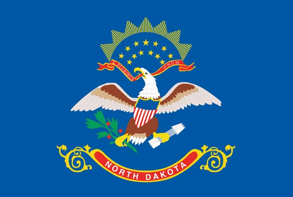 Bandera del Estado Americano de Dakota del Norte — Vector de stock