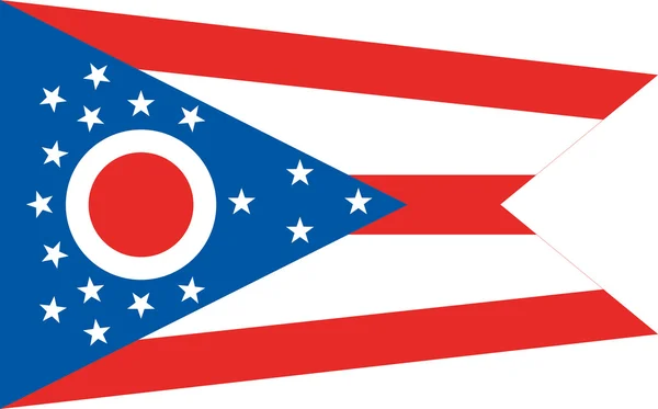 Bandeira do Estado Americano de Ohio — Vetor de Stock