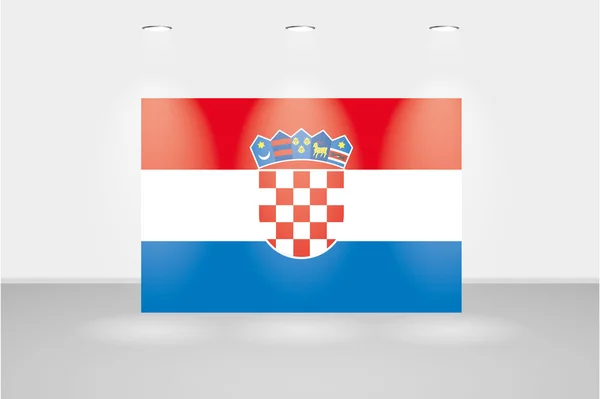 Luces en la bandera de Croacia — Vector de stock