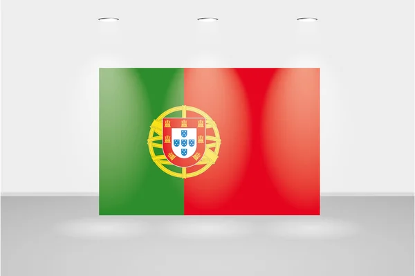 Lumières sur le drapeau du Portugal — Image vectorielle
