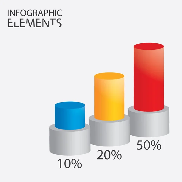 Infografik-Design mit farbigen runden Säulen — Stockfoto