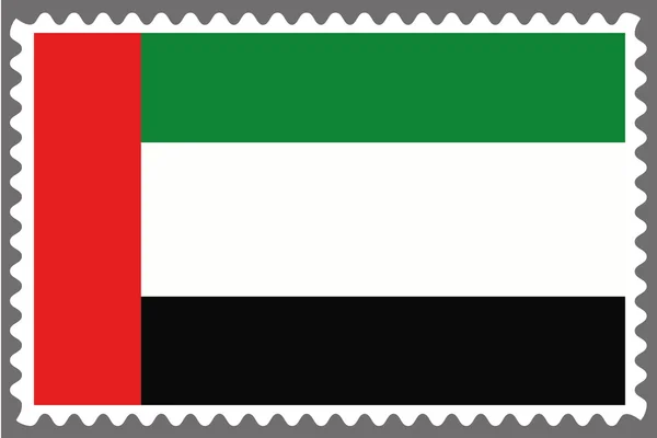 Stamp with the Flag of the United Arab Emirate — Stock Vector