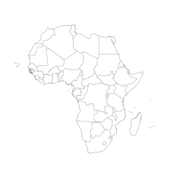 Outline on clean background of the continent of Africa — Stock Photo, Image