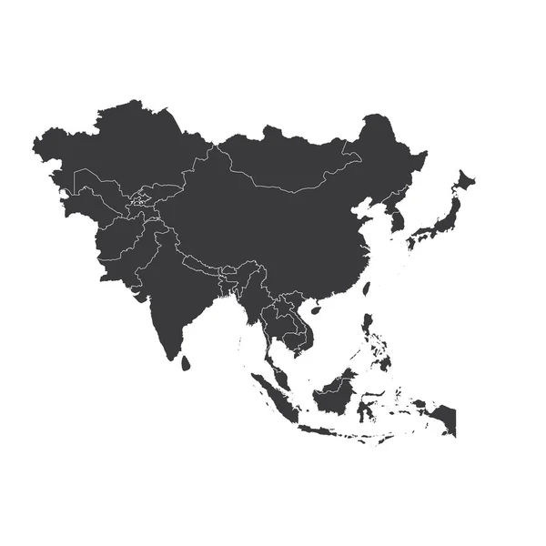 Outline on clean background of the continent of Asia — Stock Photo, Image