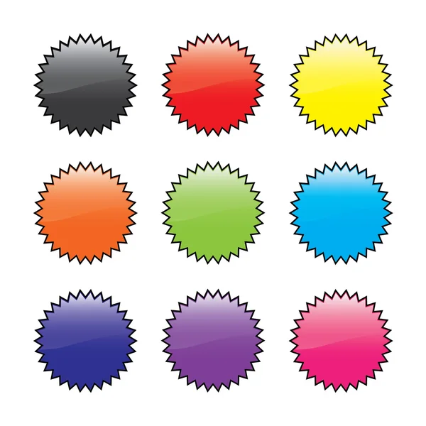 Illustration of a Spikey Circle Collection Set — Stock Photo, Image