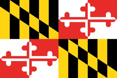 The flag of the United States of America State Maryland clipart