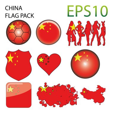 Çin bayrak harita paketi