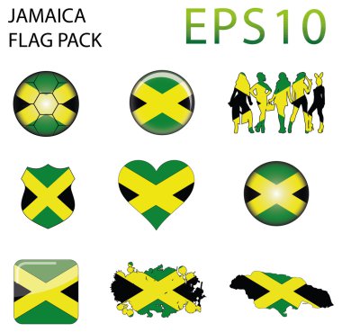 Jamaika bayrağını harita paketi