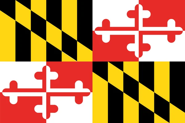 La bandiera di United States of America State Maryland — Vettoriale Stock