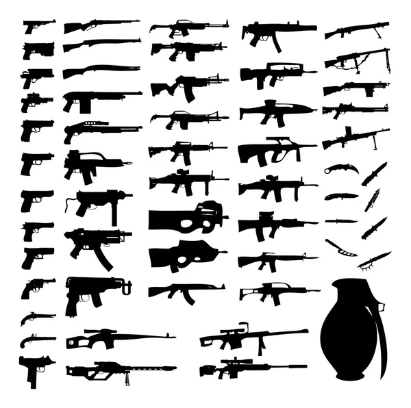 Conjunto de armas — Vector de stock