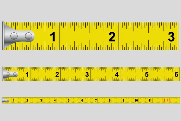 Meetlint in inch — Stockvector