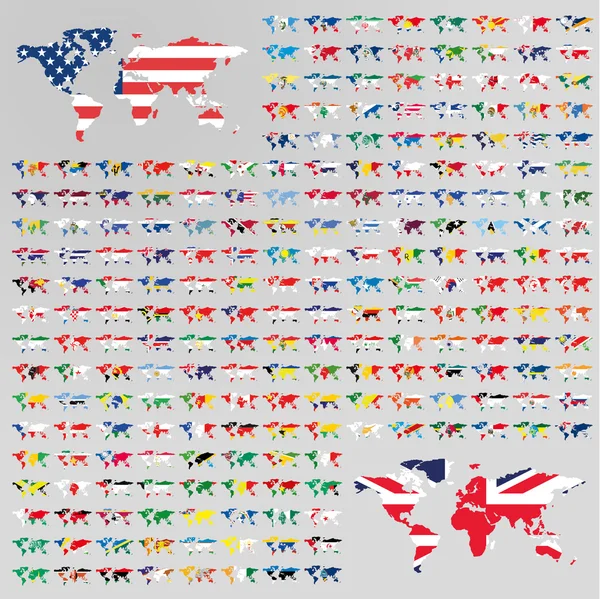 Drapeaux du monde — Image vectorielle