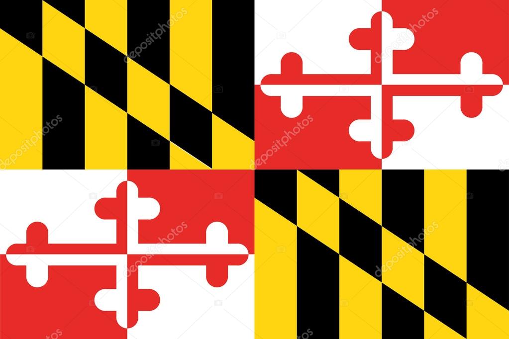 The flag of the United States of America State Maryland
