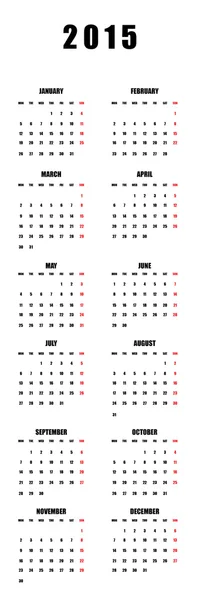 2015 календар — стокове фото