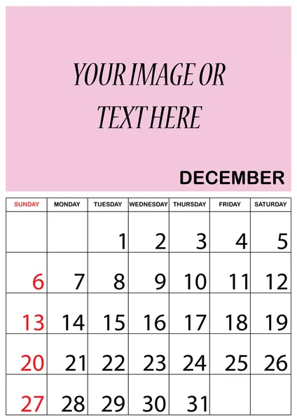 Calendario 2015 isolato su sfondo bianco — Vettoriale Stock