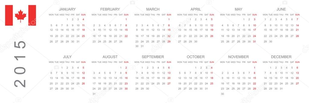A 15 Calendar With Flag Of Canada Isolated On White Background Premium Vector In Adobe Illustrator Ai Ai Format Encapsulated Postscript Eps Eps Format
