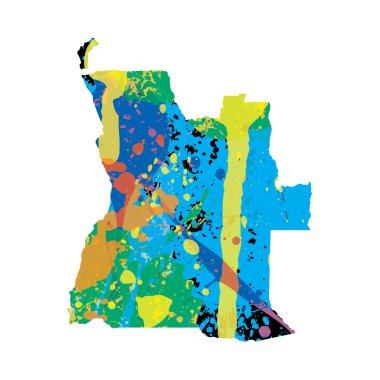 Angola rengarenk doldurulmuş anahat