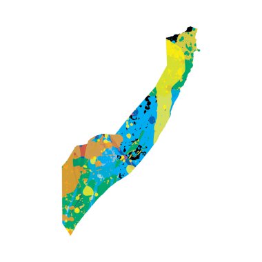 Somali rengarenk doldurulmuş anahat çizimi