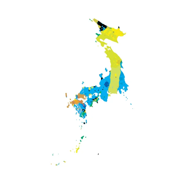 Illustratie van een kleurrijk Gevulde omtrek van japan — Stockvector