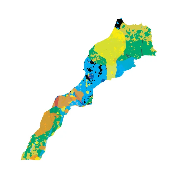 Иллюстрация красочно заполненного контура Марокко — стоковый вектор