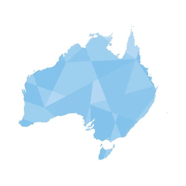 Illustration of a colourfully filled outline of Australia — Stock Photo, Image