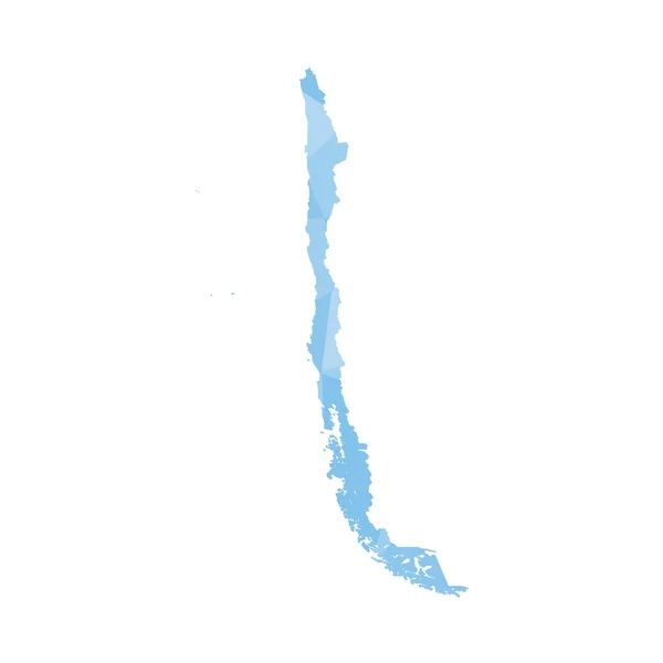 Illustration of a colourfully filled outline of Chile — Stock Photo, Image