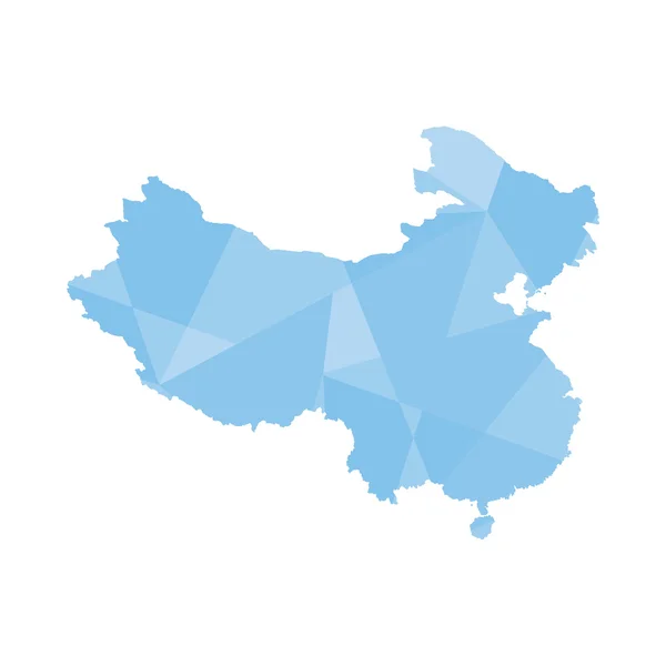 Illustration of a colourfully filled outline of China — Stock Photo, Image
