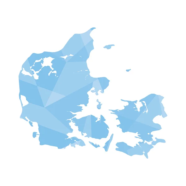 Illustration eines farbenfroh gefüllten Umrisses von Dänemark — Stockfoto