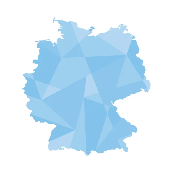 Illustration of a colourfully filled outline of Germany — Stock Photo, Image