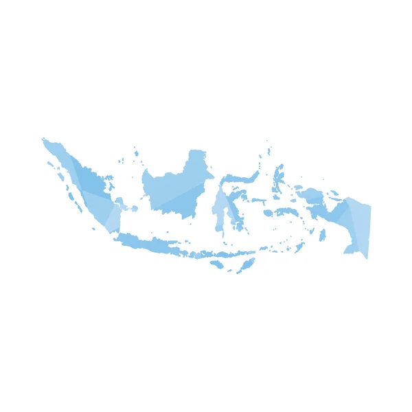 Illustration of a colourfully filled outline of Indonesia — Stock Photo, Image