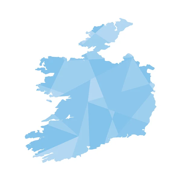 アイルランドのカラフルな塗りつぶしアウトラインの図 — ストック写真