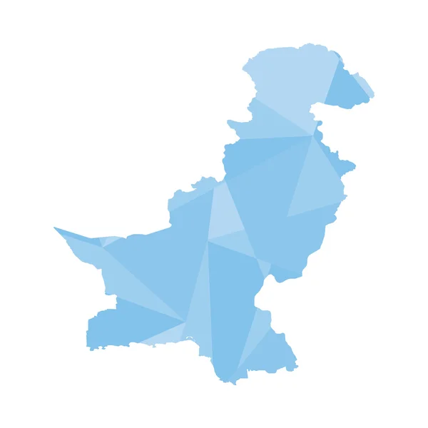 Illustration of a colourfully filled outline of Pakistan — Stock Photo, Image