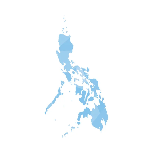フィリピンのカラフルな塗りつぶしアウトラインの図 — ストック写真