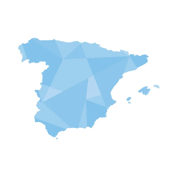 Illustration of a colourfully filled outline of Spain — Stock Photo, Image