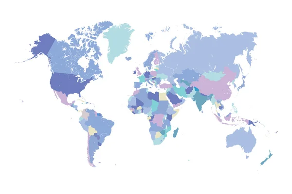 Illustratie van zeer fijn overzicht van de wereld (met land bor — Stockfoto