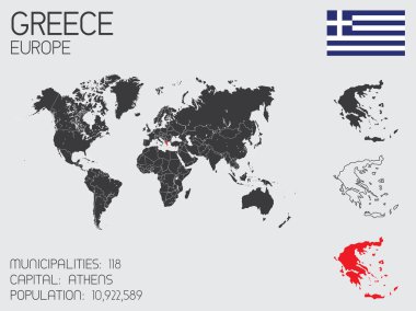 Infographic öğeleri kümesi Yunanistan ülke için