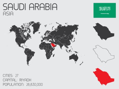 Infographic öğeleri kümesi Suudi Arabistan ülke için