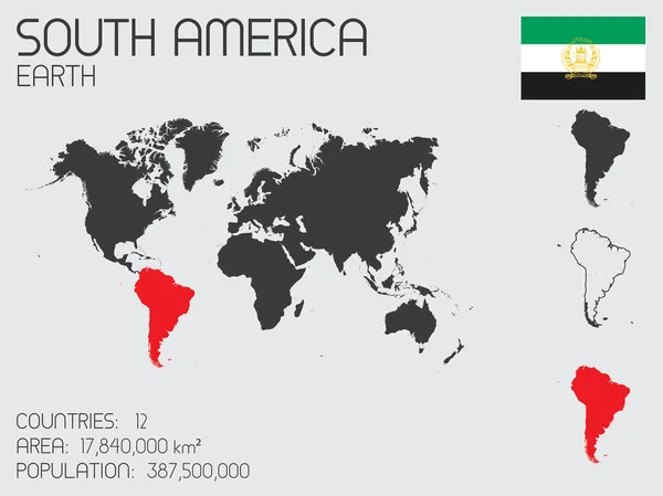 组信息图表元素的南美洲国家 — 图库照片