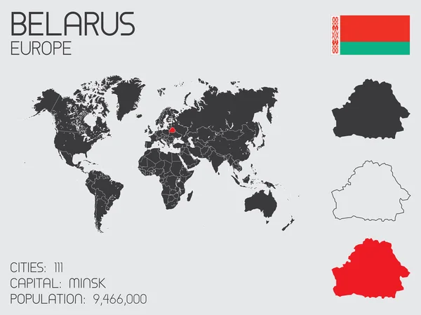 Set of Infographic Elements for the Country of Belarus — Stock Photo, Image