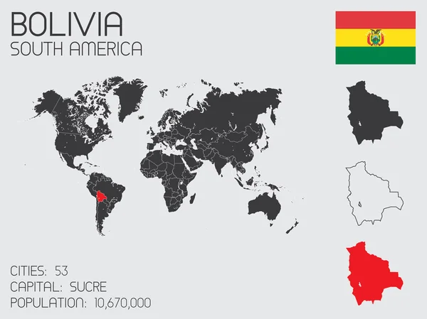 Set van Infographic elementen voor het land van Bolivia — Stockfoto