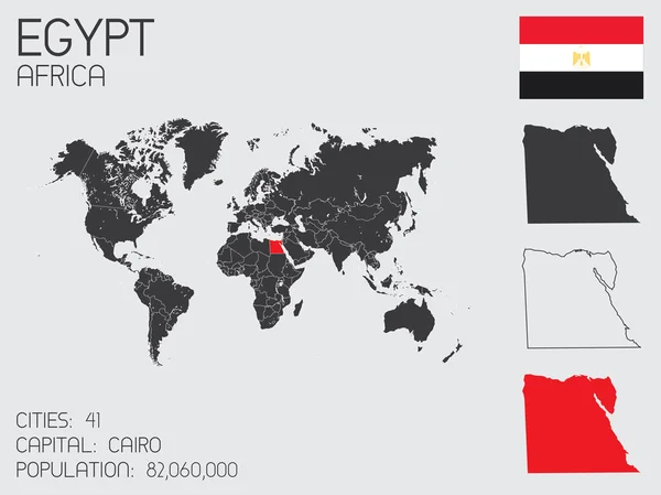 Conjunto de elementos infográficos para el país de Egipto — Foto de Stock