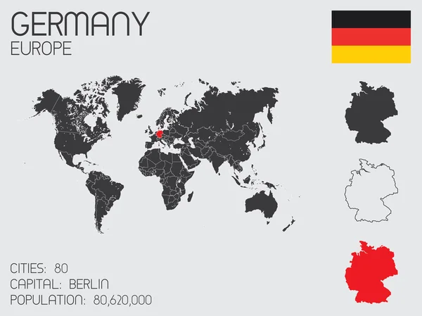 Ensemble d'éléments d'infographie pour le pays d'Allemagne — Photo
