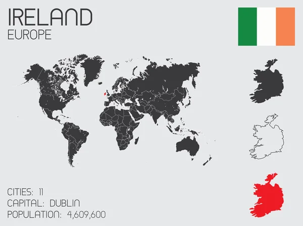 Conjunto de elementos infográficos para o país da Irlanda — Fotografia de Stock