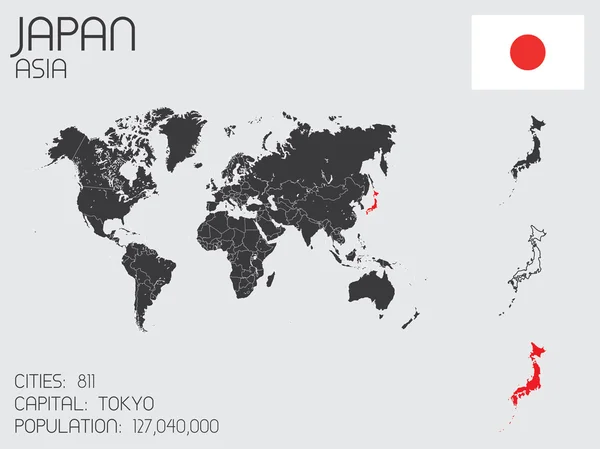 日本の国のインフォ グラフィック要素のセット — ストック写真