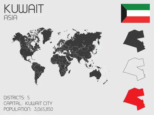 Set of Infographic Elements for the Country of Kuwait — Stock Photo, Image