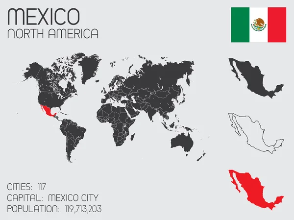 Set van Infographic elementen voor het land van Mexico — Stockfoto