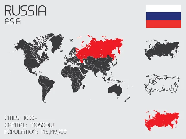 Conjunto de elementos infográficos para o país da Rússia — Fotografia de Stock