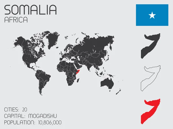 Sada prvků Infographic pro zemi Somálsko — Stock fotografie